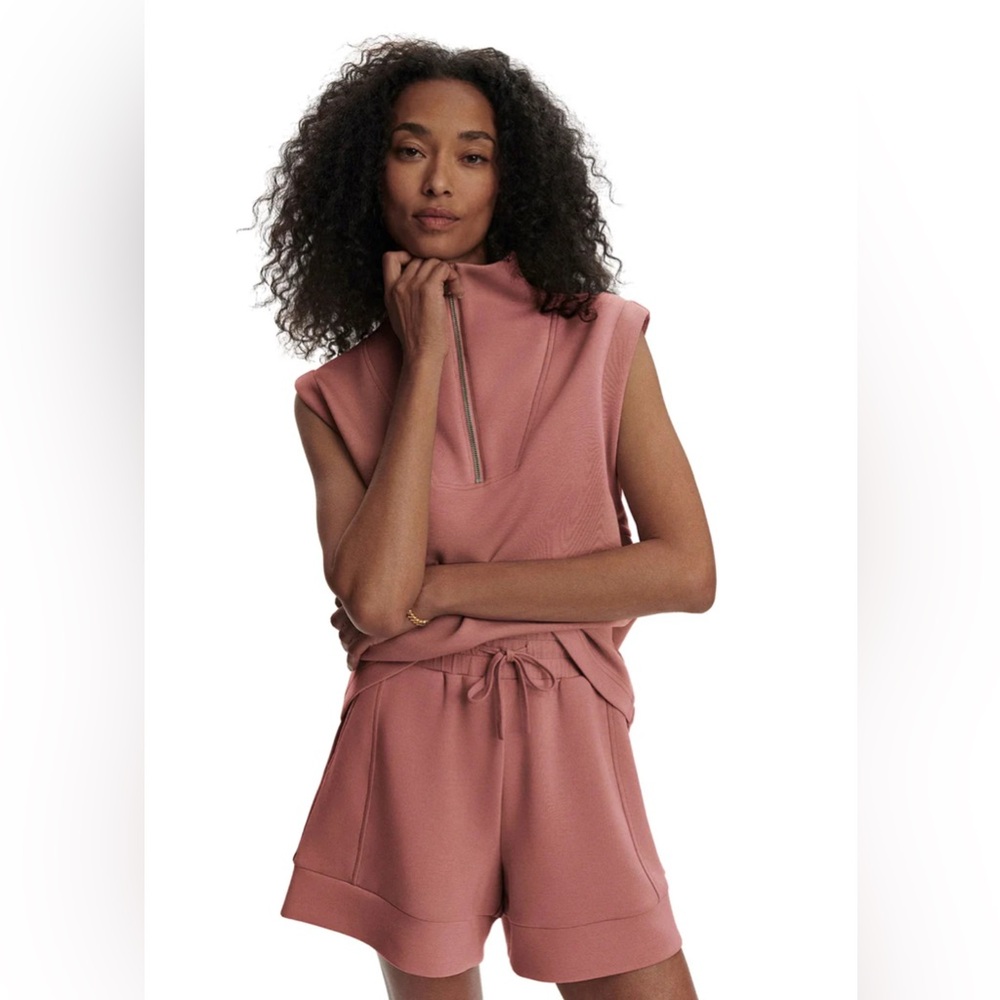 Varley Magnolia Half Zip Tank 2.0 - Canyon Rose NWT